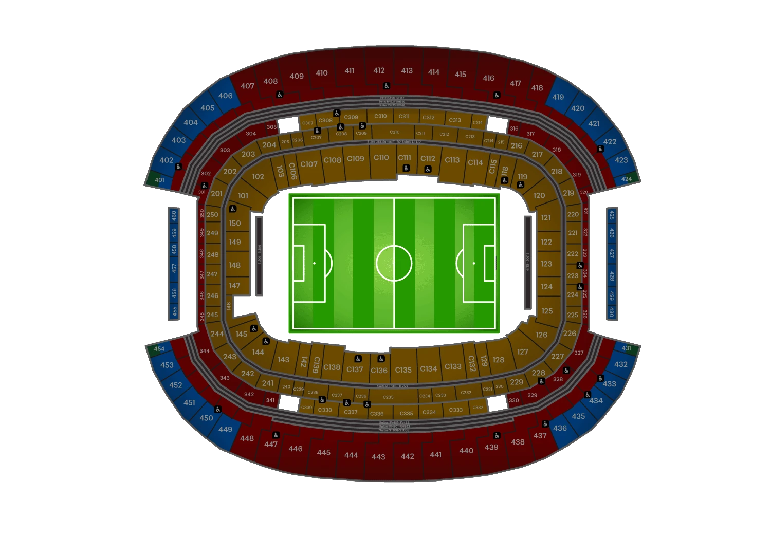 Stadium seating map
