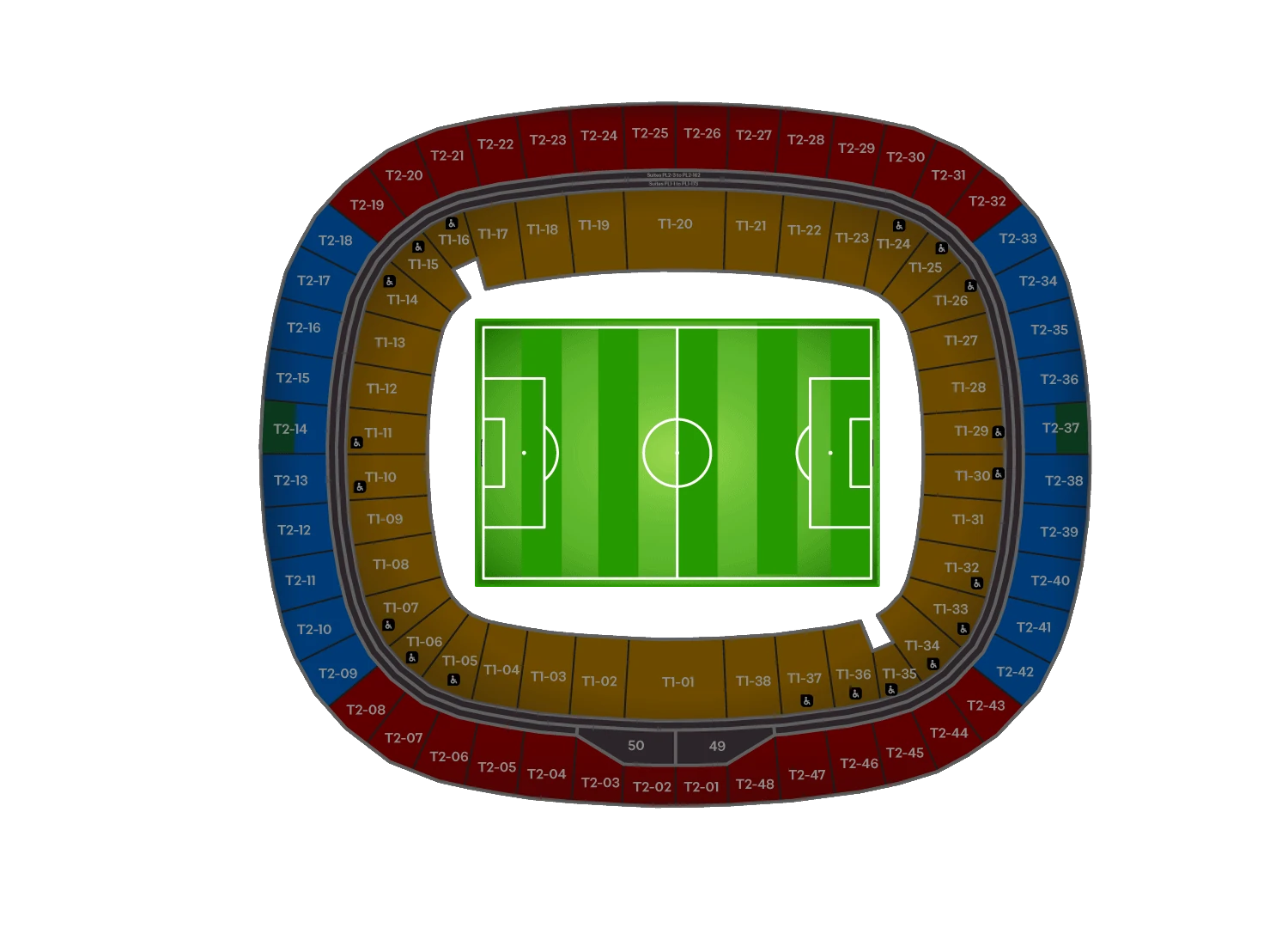 Stadium seating map