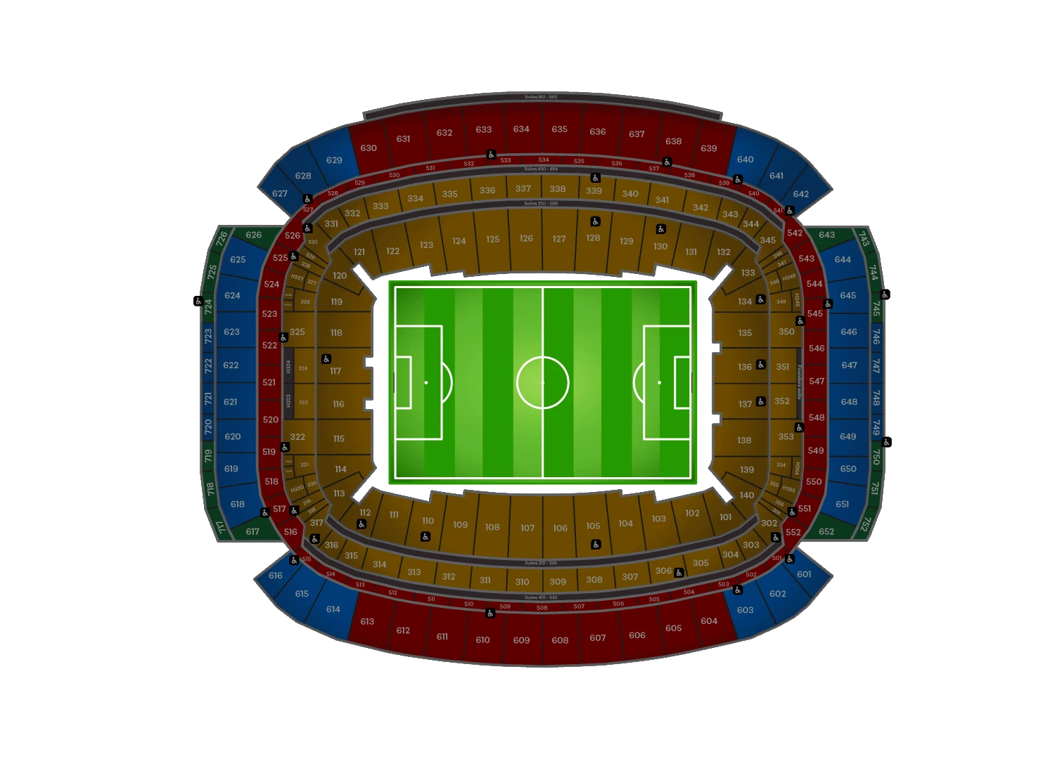 Stadium seating map