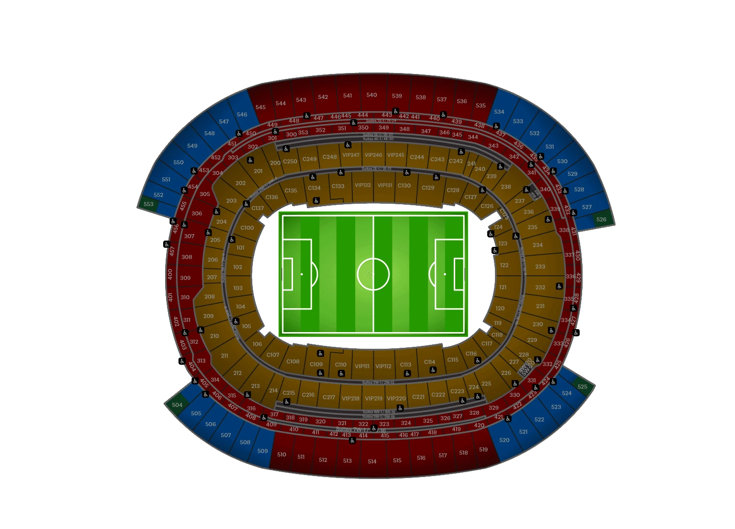 Stadium seating map