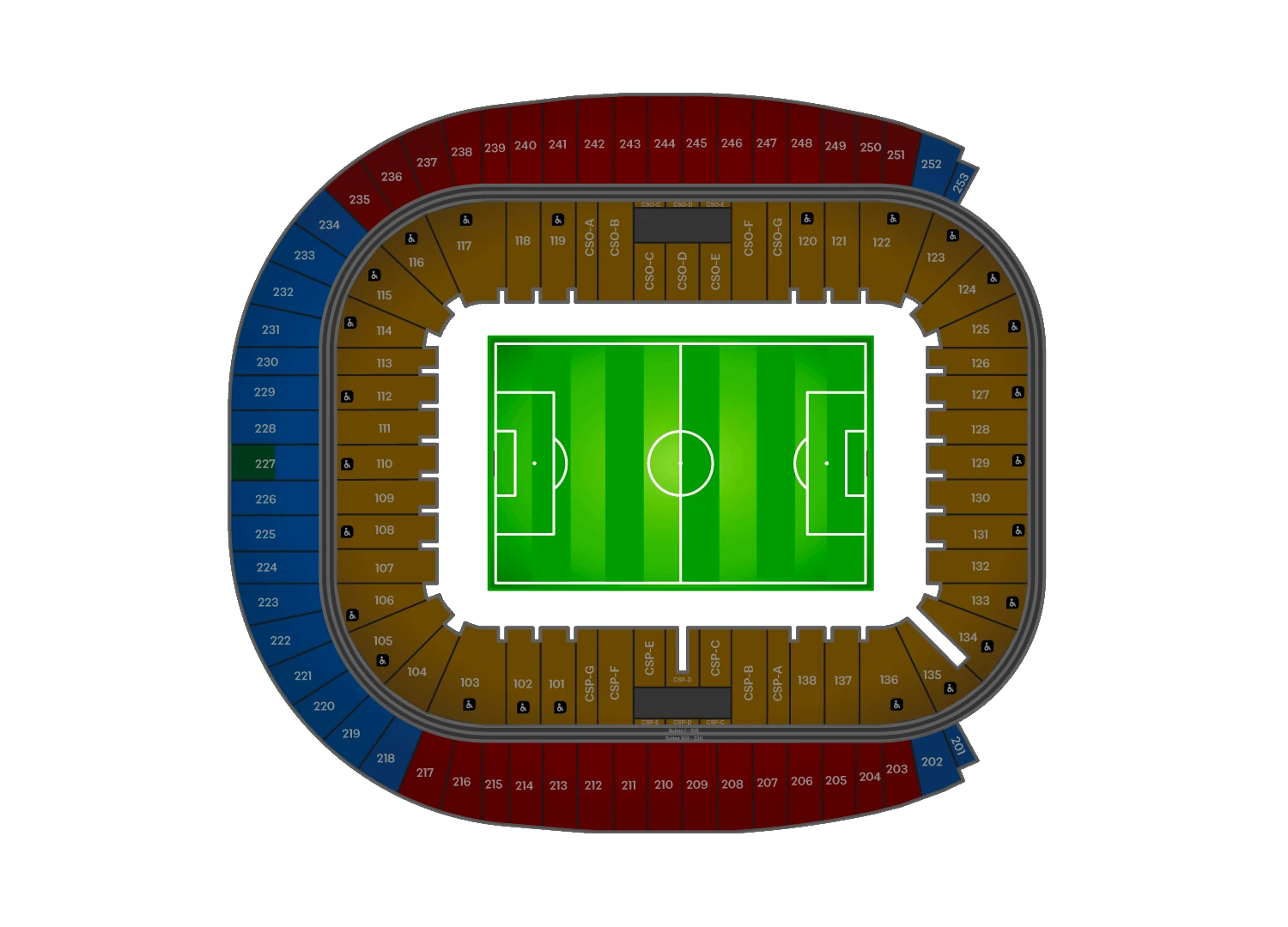 Stadium seating map
