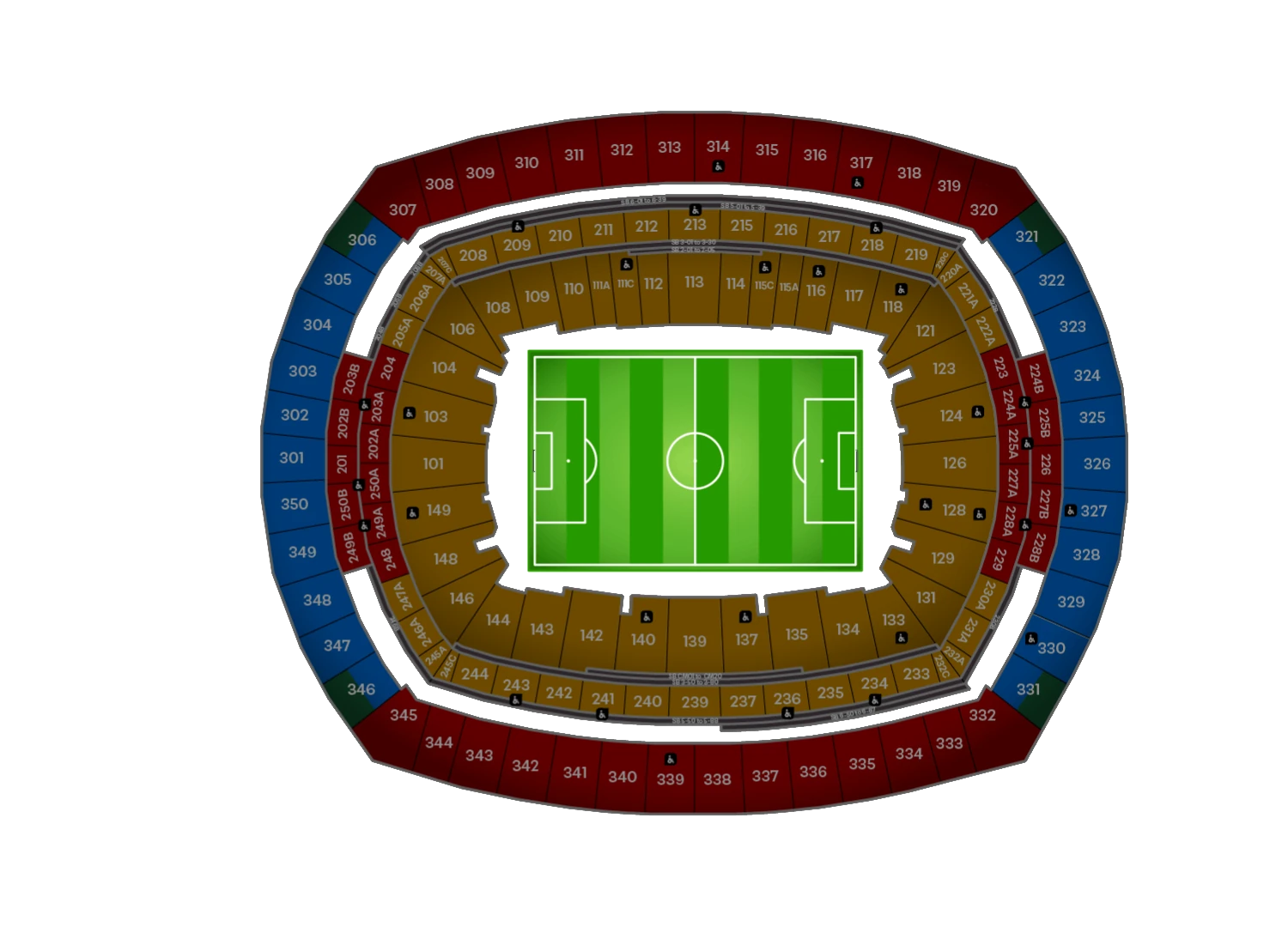 Stadium seating map