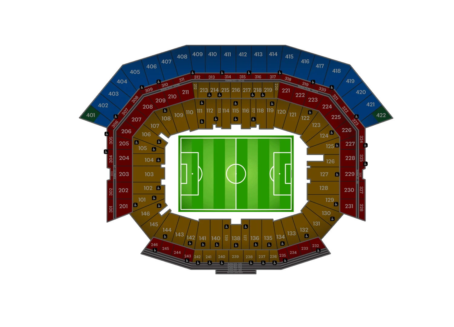Stadium seating map