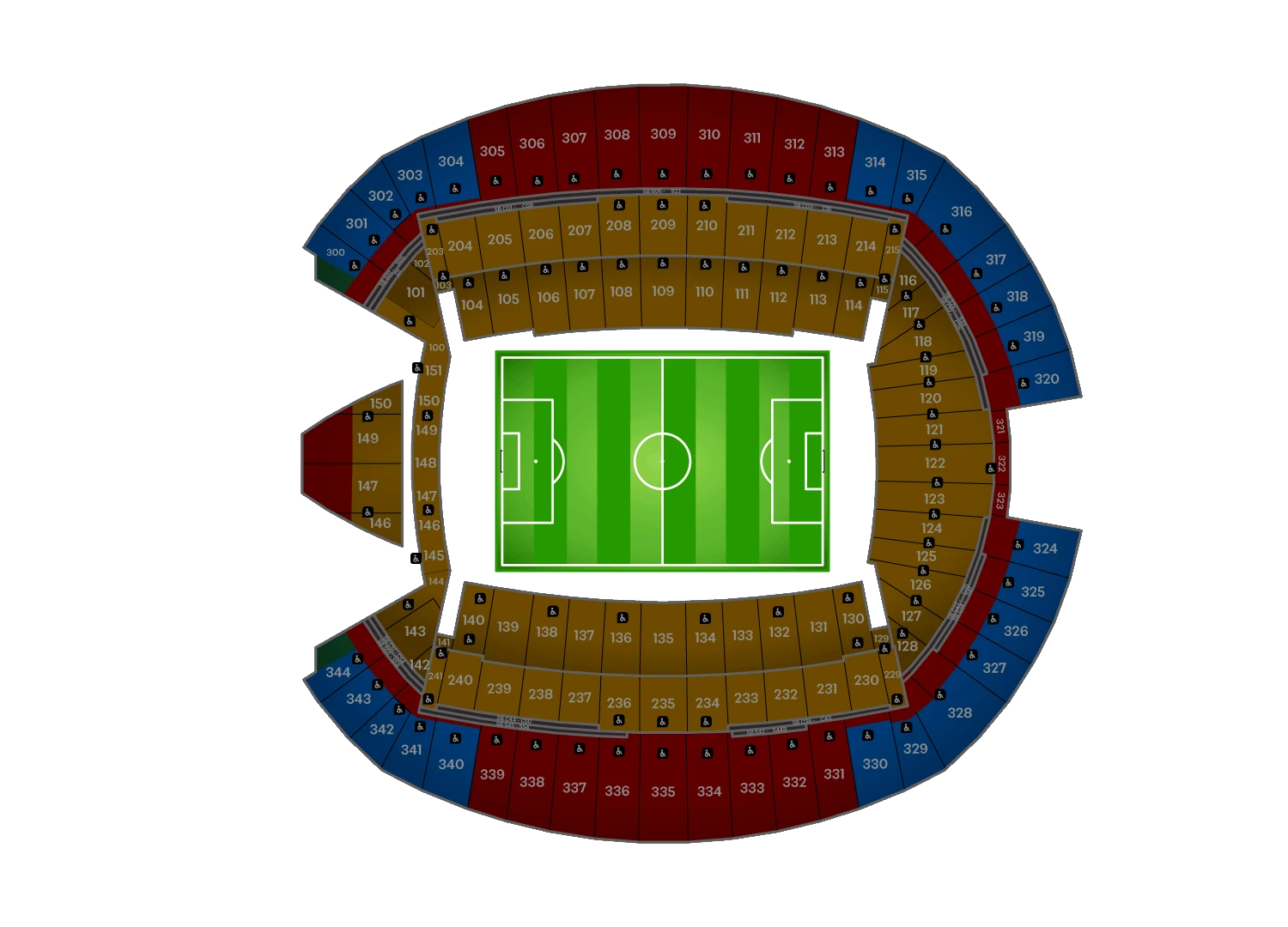 Stadium seating map
