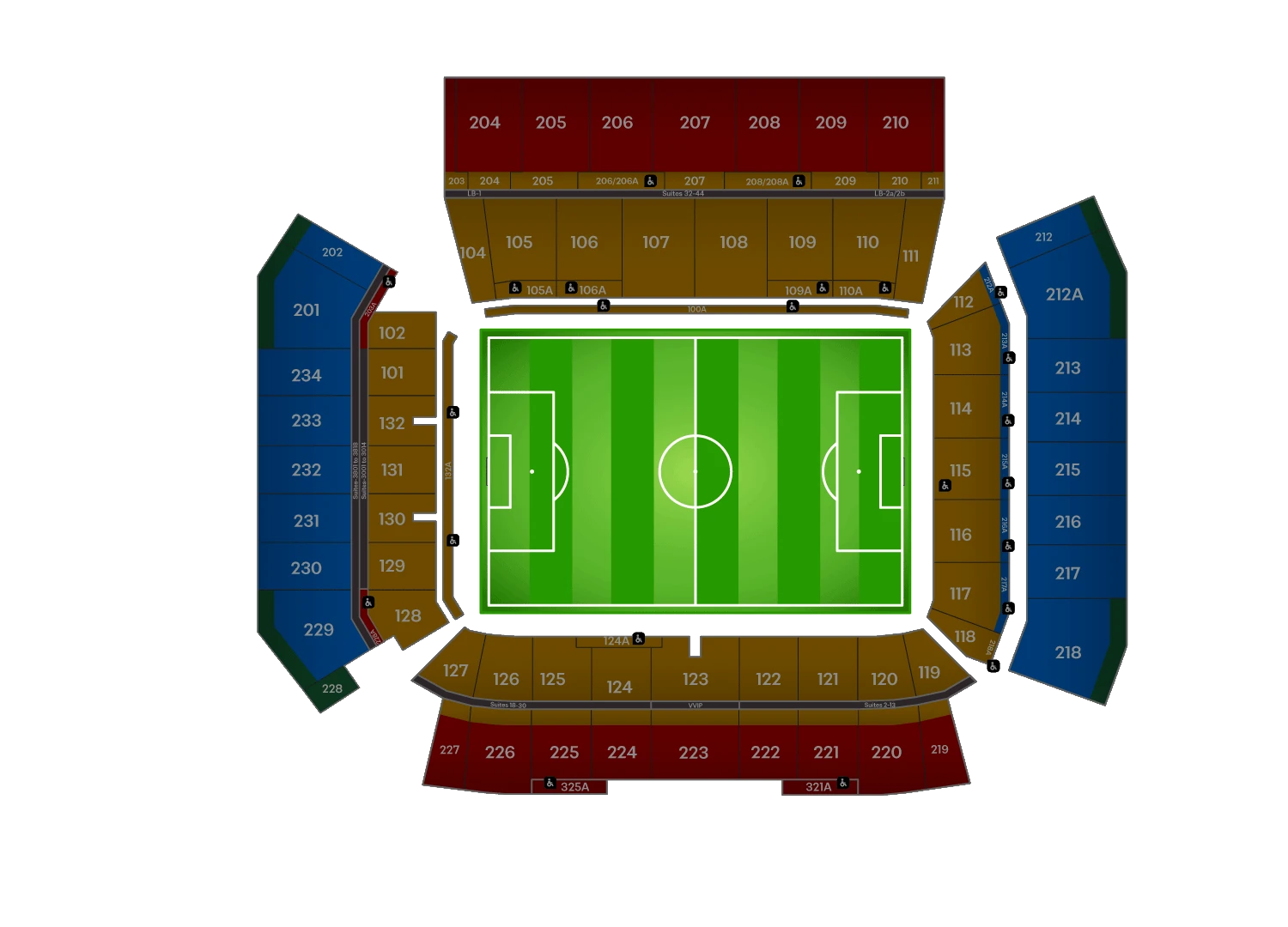 Stadium seating map