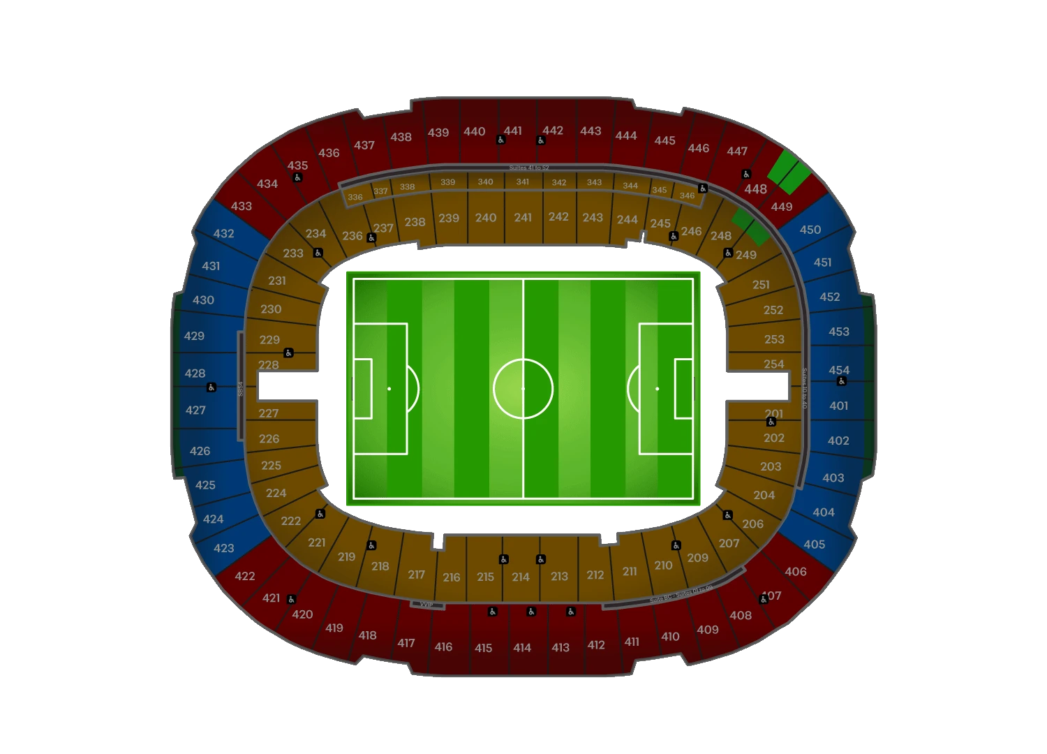 Stadium seating map